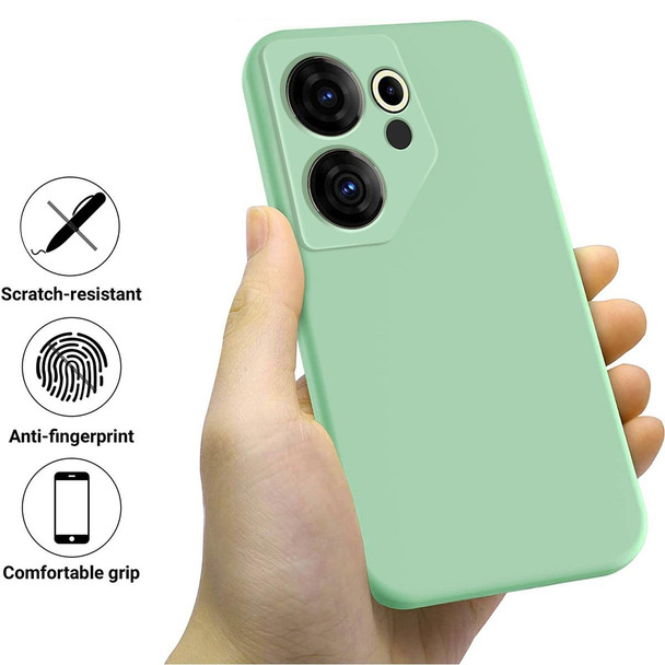 For Tecno Camon 20 Premier Pure Color Liquid Silicone Shockproof Phone Case(Green)