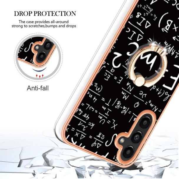 For Samsung Galaxy A54 5G Electroplating Dual-side IMD Phone Case with Ring Holder(Equation)