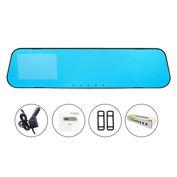 4 inch Car Rearview Mirror Single Recording Driving Recorder DVR Support Motion Detection / Gravity Sensor