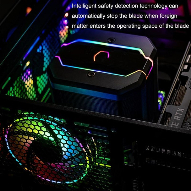 MF140 HALO ARGB 14cm RGB 5V/3PIN Computer Case Quiet PWM Fan PC CPU Cooler, Color: White