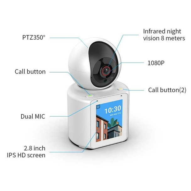 C31 1080P Video Calling WiFi HD Camera Night Vision Motion Detection Home Surveillance Camera (US Plug)