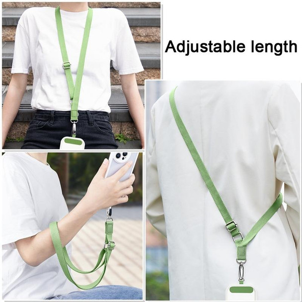 Mobile Phone Messenger Lanyard Adjustable Wide Hanging Neck Sling(Orange)