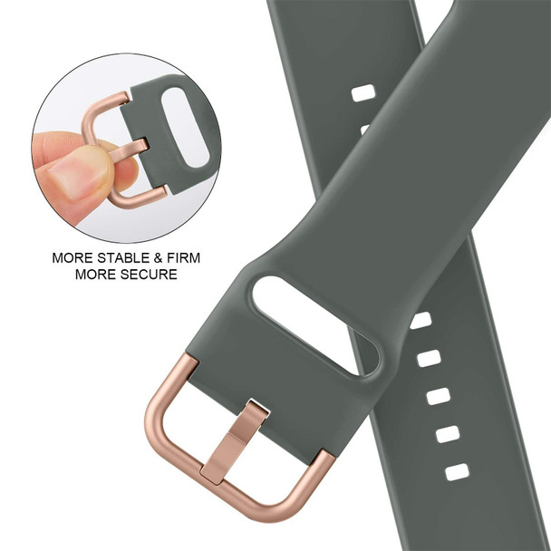 For Apple Watch 8 45mm Pin Buckle Silicone Watch Band(Olive)