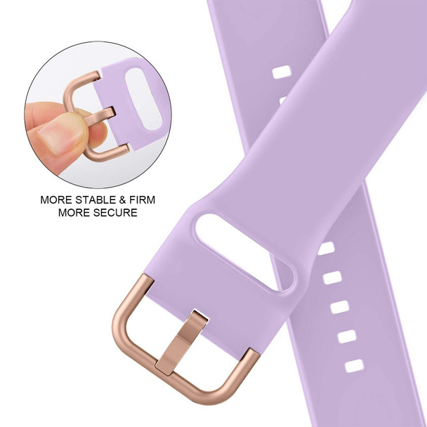 For Apple Watch 42mm Pin Buckle Silicone Watch Band(Lavender)