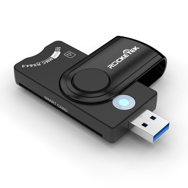 ROCKETEK CR310 USB 3.0 + TF Card + SD Card + SIM Card + Smart Card Multi-function Card Reader