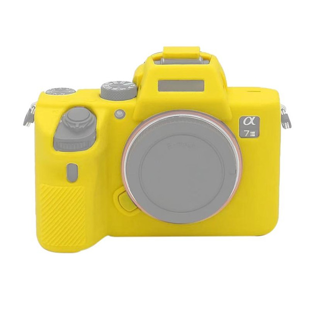 Soft Silicone Protective Case for Sony  A7III / A7S3 / A7RIII / A7SIII (Yellow)