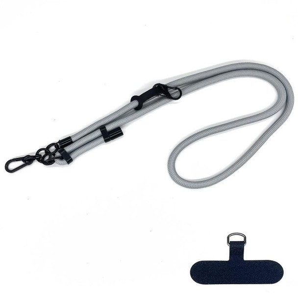 10mm Thick Rope Mobile Phone Anti-Lost Adjustable Lanyard Spacer(Light Gray)