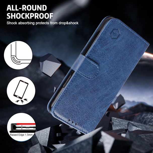 For Xiaomi 12 Skin Feeling Oil Leather Texture PU + TPU Phone Case(Dark Blue)