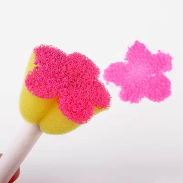 10 Packs Sponge Stamp DIY Graffiti Items - Children(Colorful Mushroom Stick)