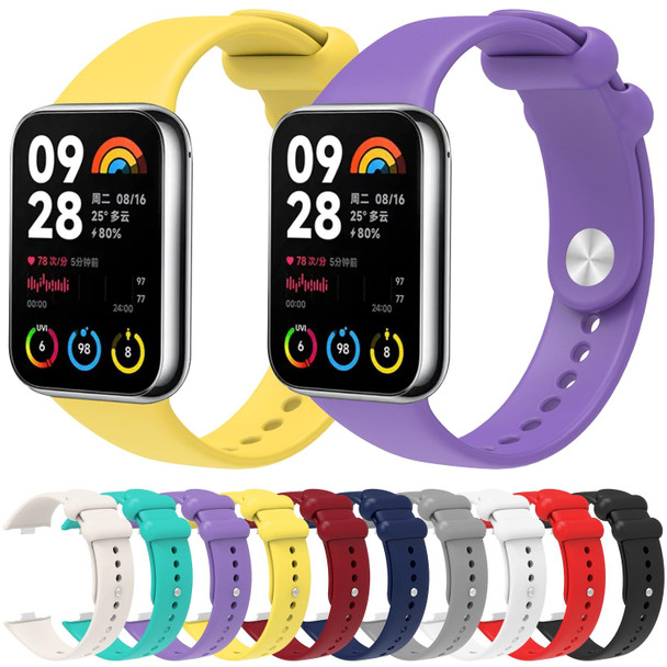 For Xiaomi Mi Band 8 Pro Solid Color Reverse Buckle Silicone Watch Band(Starlight Color)