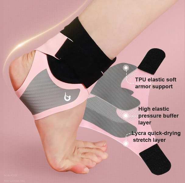 1 Pair Carbon Soft Armor Sports Ankle Protectors - Men and Women, Specification: XL (Pink)