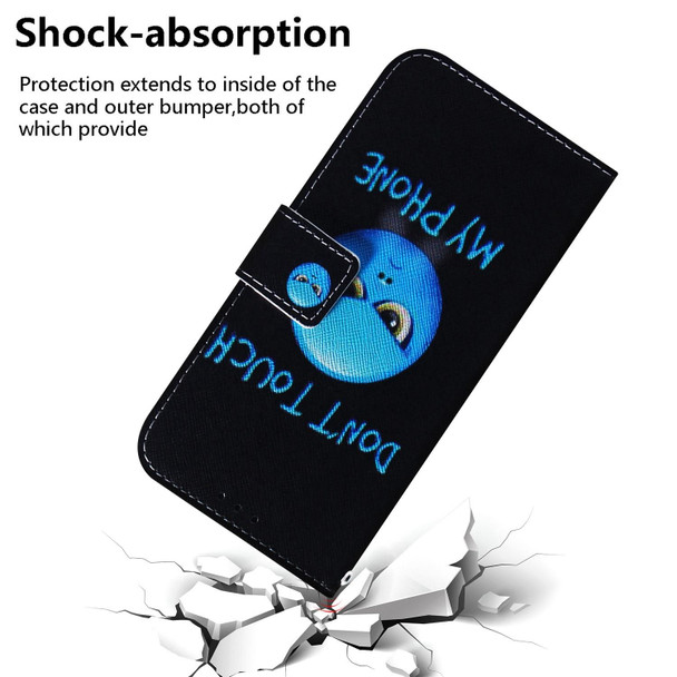 For iPhone 14 Pro Coloured Drawing Flip Leatherette Phone Case(Anger)