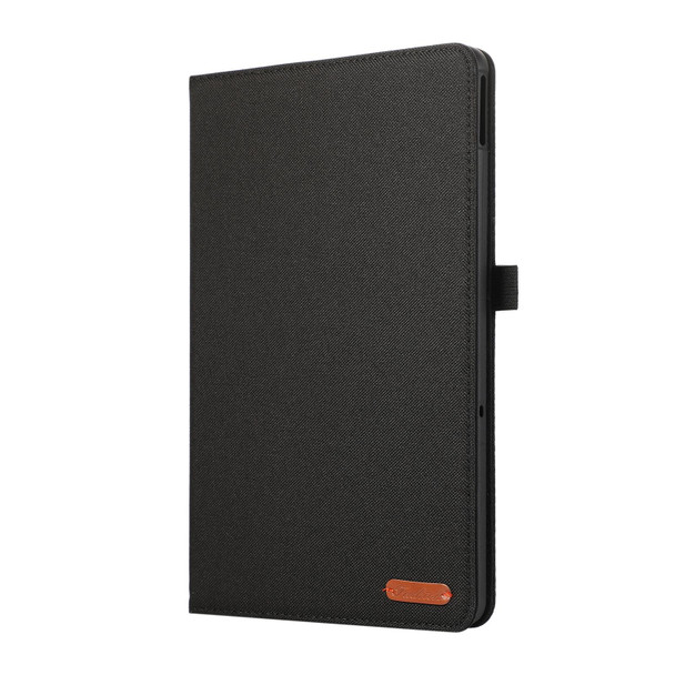 For Lenovo Tab M10 5G 10.6 Horizontal Flip TPU + Fabric PU Leatherette Tablet Case(Black)