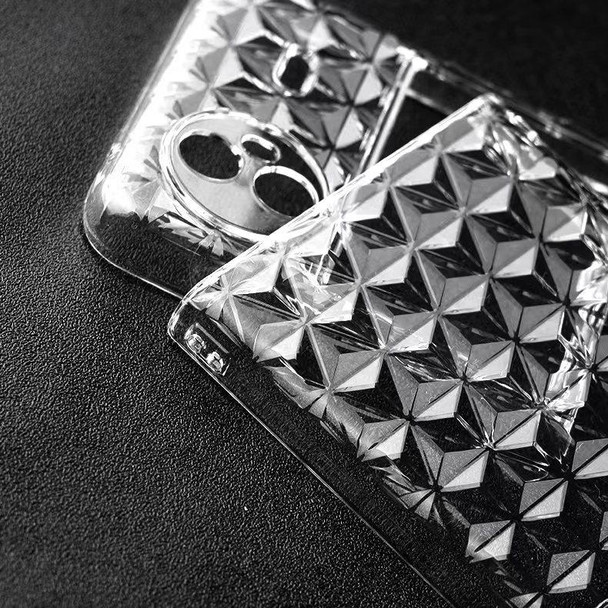 For vivo X Flip Transparent Diamond Texture PC Phone Case