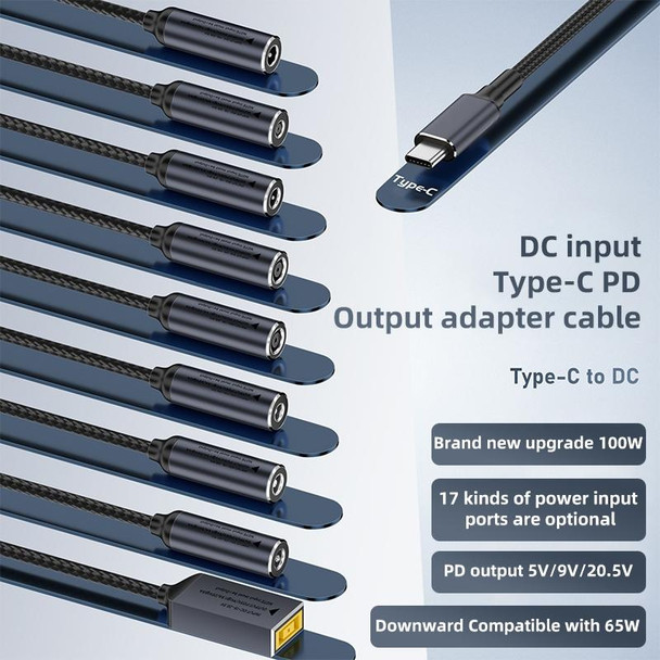 DC 7.9 x 0.9mm to USB-C / Type-C Male 100W Computer Charging Adapter Connector