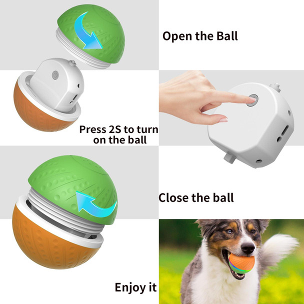 O3 8.5cm Intelligent Remote Control Pet Toy Dog Training Luminous Ball with Radar Trigger(Yellow+Green)