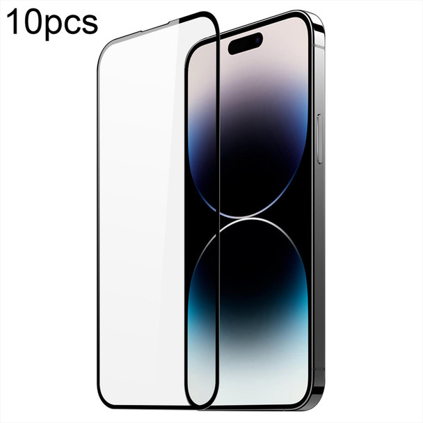 For iPhone 15 Pro 10pcs DUX DUCIS 0.33mm 9H Medium Alumina Tempered Glass Film