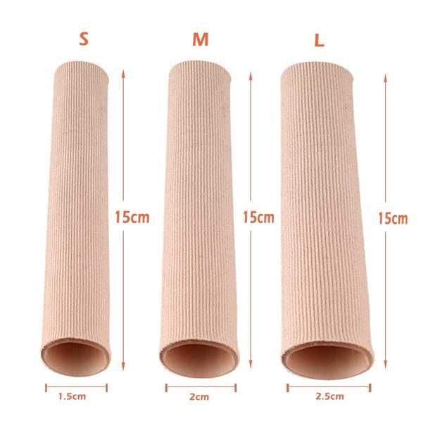 3pcs Toes Fingers Cushion Tube Sleeve Cuttable Silicone Gel Toe Pad for Corns Remover, Size: Medium 2cm