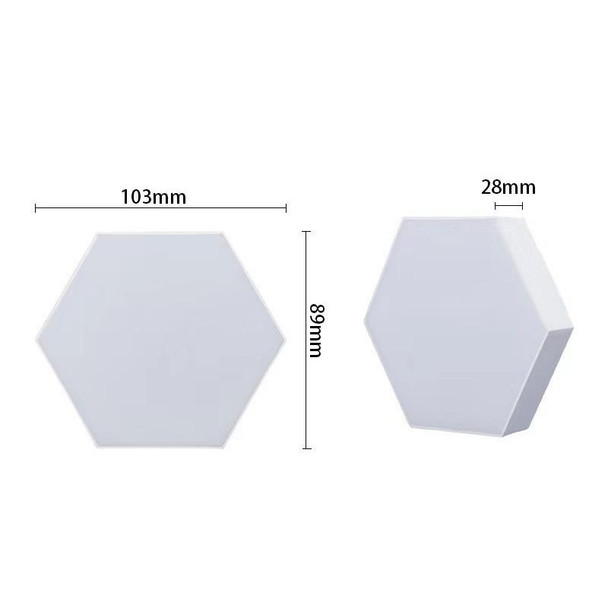 10pcs/set RGB Symphony Hexagon Lights DIY Bedside Ambient Wall Lamp Smart Honeycomb Light(Bluetooth APP)