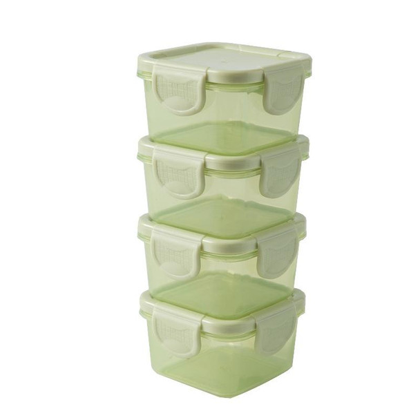 150ml Mini Fresh-Keeping Box Food Grade Thickened Sealed Baby Food Supplement Box(Yellow)
