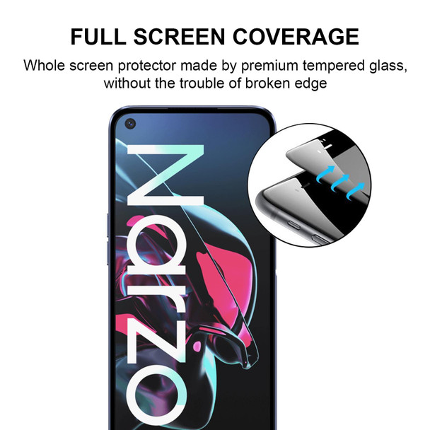 For OPPO Realme Narzo Full Glue Full Screen Tempered Glass Film