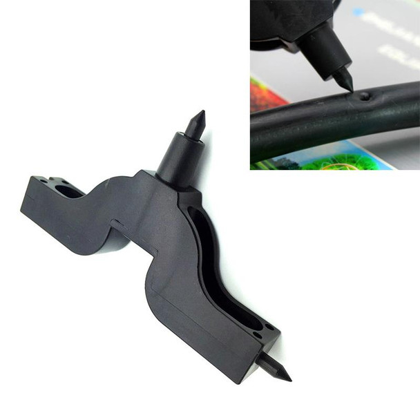 2 PCS Dripper PE Pipe Mountain-shaped Hole Punch Garden Irrigation Opening(Black)