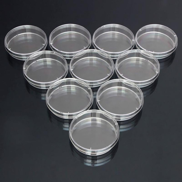 10 PCS Polystyrene Sterile Petri Dishes Bacteria Dish Laboratory Biological Scientific Lab Supplies, Size:60mm