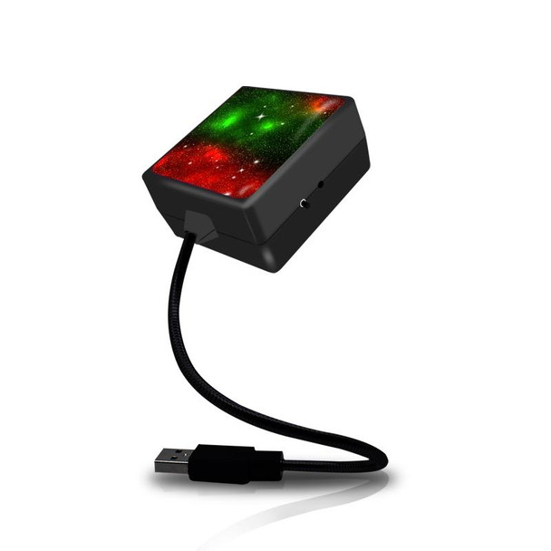 C208 5V 0.1W IPX4 USB Car Rotating Star Lights Red Green Starry Sky Atmosphere Lamp