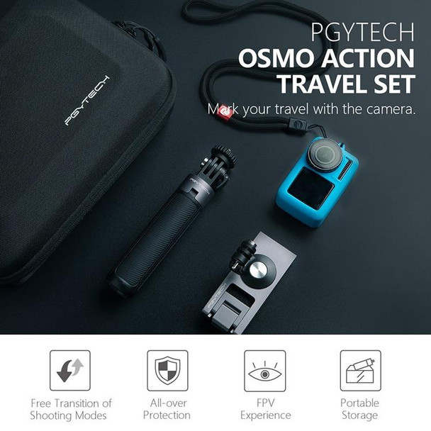 PGYTECH P-11B-027 Tripod Backpack Clip Storage Bag Travel Kit for DJI Osmo Action