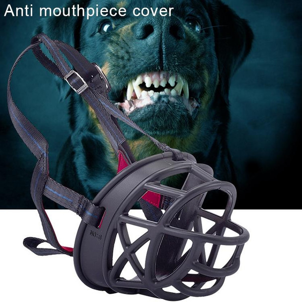 Dog Muzzle Prevent Biting Chewing and Barking Allows Drinking and Panting, Size: 11.2*10.7*14.3cm(Black)