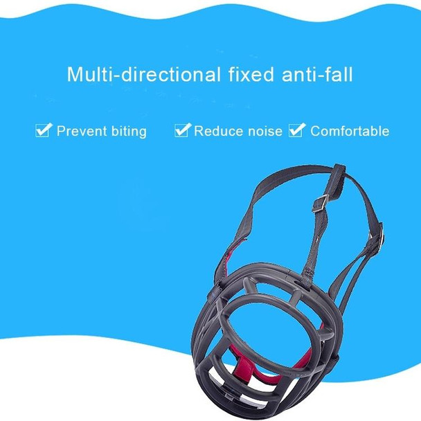 Dog Muzzle Prevent Biting Chewing and Barking Allows Drinking and Panting, Size: 12.5*12.5*15.4cm(Black)