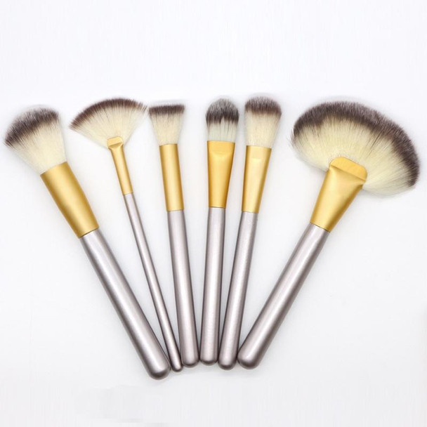 12 PCS High-grade Beige Beauty Makeup Brushes Tools Kit, Size: 22*29cm