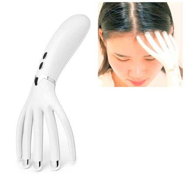 Mini Portable Rechargeable Multifunctional Head Massager Massage Comb (White)