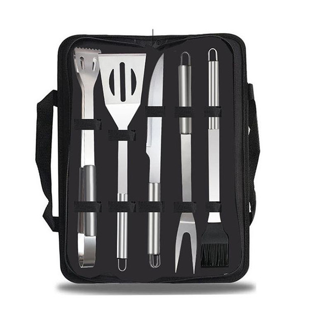 5 in 1 Outdoor Tableware Set Camping Barbecue Tableware Picnic Tool Set