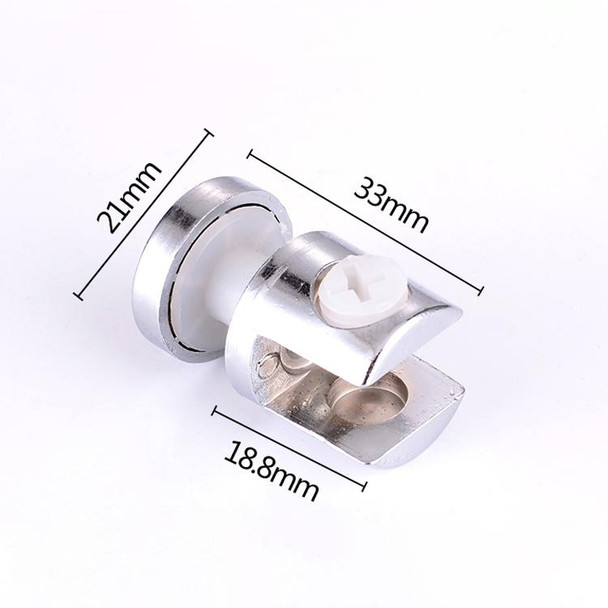 10 PCS Zinc Alloy Bright Fixed Bracket Connection 10mm Cylindrical Glass Fixing Clamp with Base