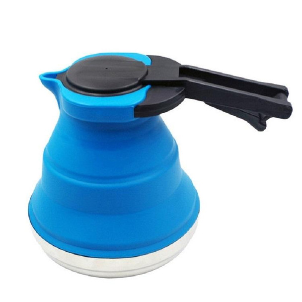 Kitchen Foldable Silicone Water Coffee Teapot(Blue)