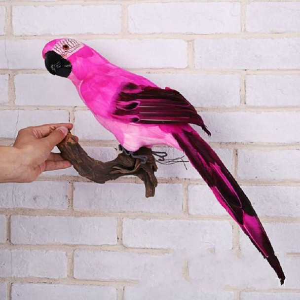 45CM Simulation Parrot Simulation Bird Macaw Foam Feather Parrot Sen Gardening Decoration, Color:Pink