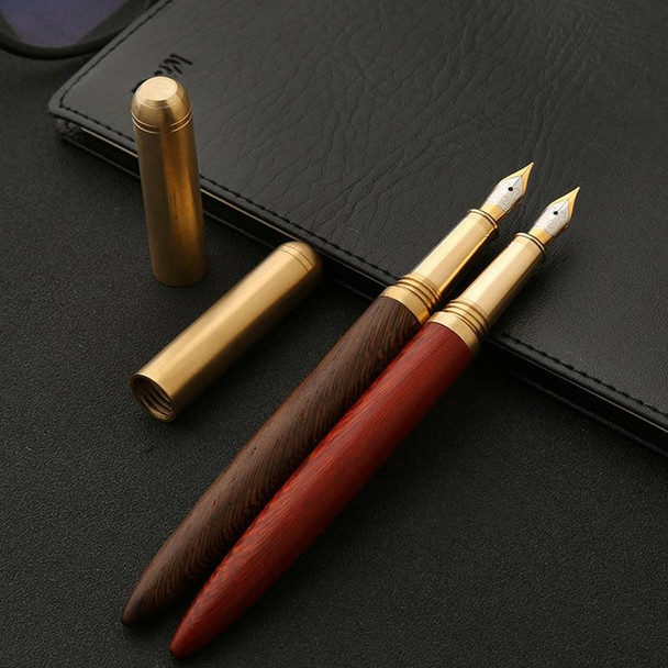 Luxury Wood Fountain Pen School Office Writing Ink Pen Stationery Gifts Supplies(Black wood)