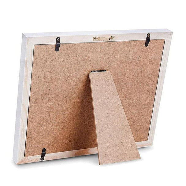 Solid Wood Three-frame BabyHands and Feet Mud Print Photo Frame with Cover(Brown Photo Frame White Mud)