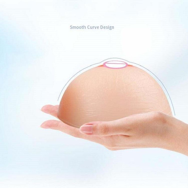 2 PCS Round Men Pseudo-girl Silicone Fake Breasts Cross-dressing Breast Implants, Size:500g(Flesh-colored)