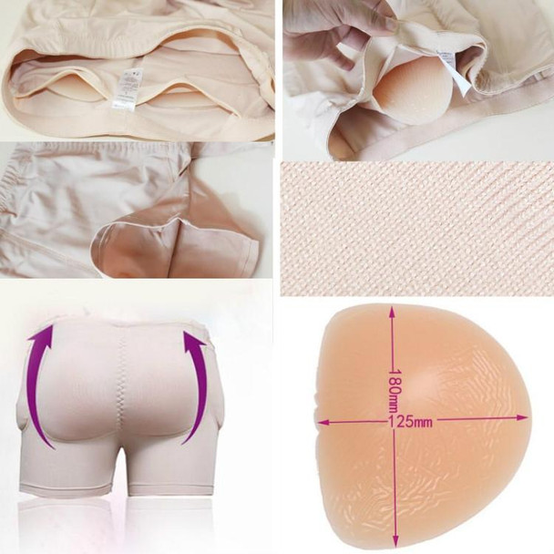 Buttocks Panties Hip Silicone Panties Beautiful Body Women Panties, Size:XXL, Style:4 PCS Silicone(Flesh-colored)