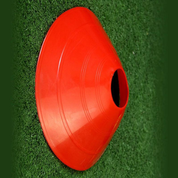 10 PCS Football Training Sign Disc Sign Cone Obstacle Football Training Equipment(Red)