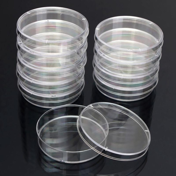 10 PCS Polystyrene Sterile Petri Dishes Bacteria Dish Laboratory Biological Scientific Lab Supplies, Size:55mm