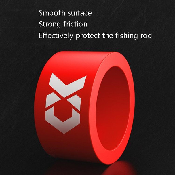10 PCS Silicone Fishing Rod Stop Ring Anti-Skid Ring(Red Large 17mm Inner Diameter)