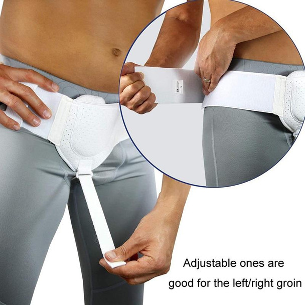 Adult Hernia Belt Groin Protection Belt, Color: White