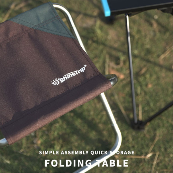 SHINETRIP Outdoor Aluminium Alloy+Oxford Cloth Folding Camping Stool Portable Fishing Chair, Size L - Green