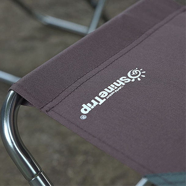 SHINETRIP Outdoor Aluminium Alloy+Oxford Cloth Folding Camping Stool Portable Fishing Chair, Size L - Green
