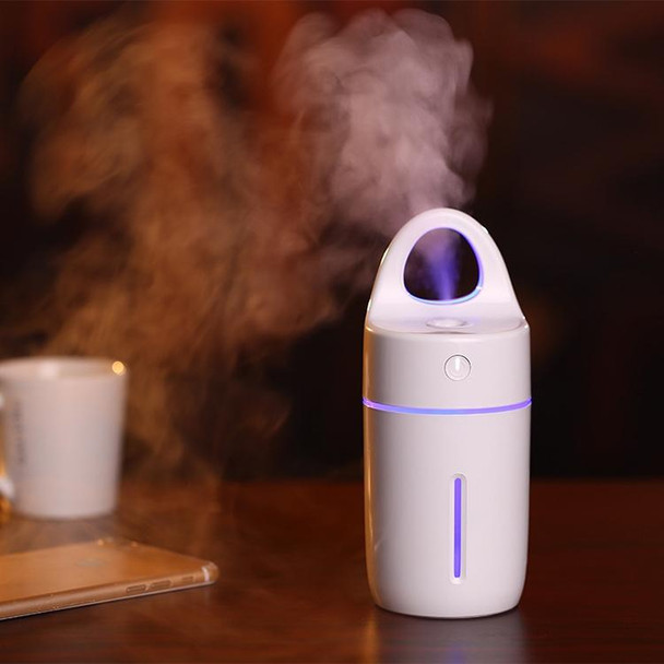 1.5W - 2W 175ml Mini Portable USB Negative Ions Humidifier Beauty and Water Supplement Instrument with Colorful LED Light(White)