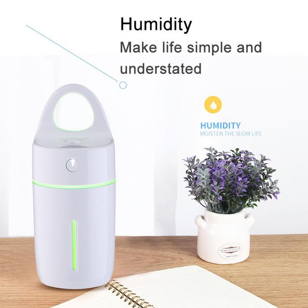 1.5W - 2W 175ml Mini Portable USB Negative Ions Humidifier Beauty and Water Supplement Instrument with Colorful LED Light(White)