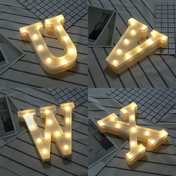 Alphabet J English Letter Shape Decorative Light, Dry Battery Powered Warm White Standing Hanging LED Holiday Light